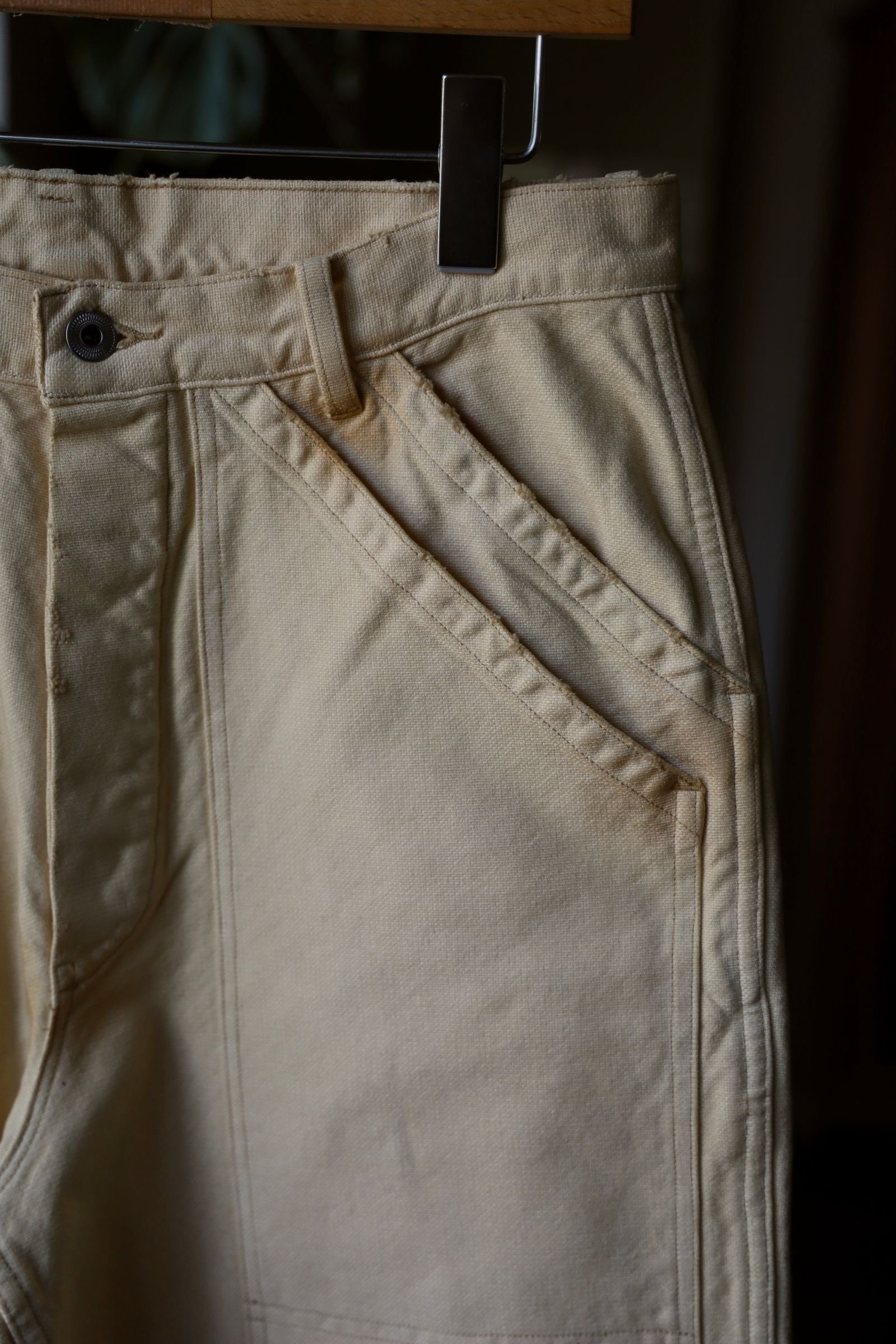 アプレッセ 2025 STYLE2 Vintage Silk Hemp Double Knee Pants(25AAP-04-07)BEIGE