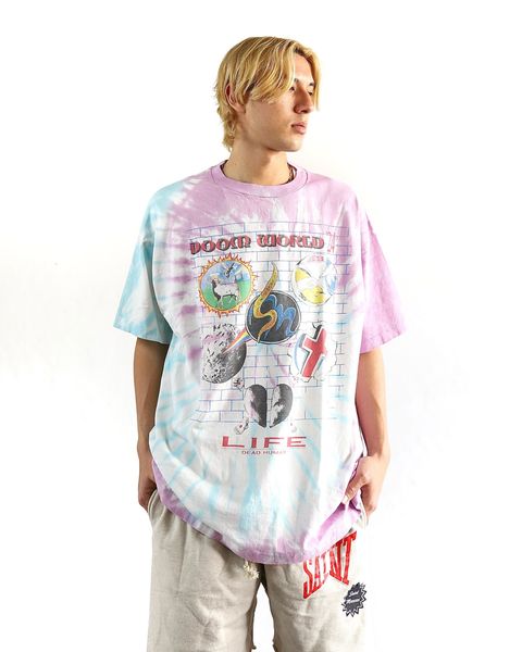 セントマイケル 24SS ラストマンコラボタイダイTシャツDOOR WRLD LM_SS TEE style 2024.4.5