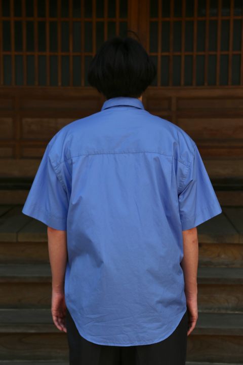 Graphpaper Broad Oversized S/S Regular Collar Shirt(GM212-50625B) style. 2021.5.30