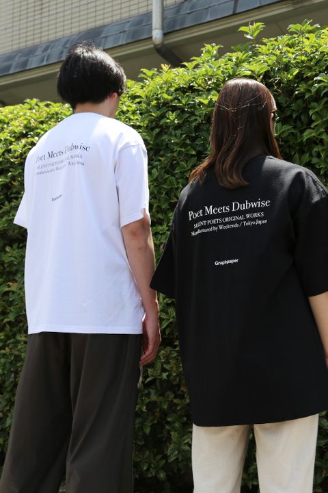 Graphpaper POET MEETS DUBWISE for Graphpaper Oversized Tee “WORDS AND SILENCE” style. 2021.05.29.