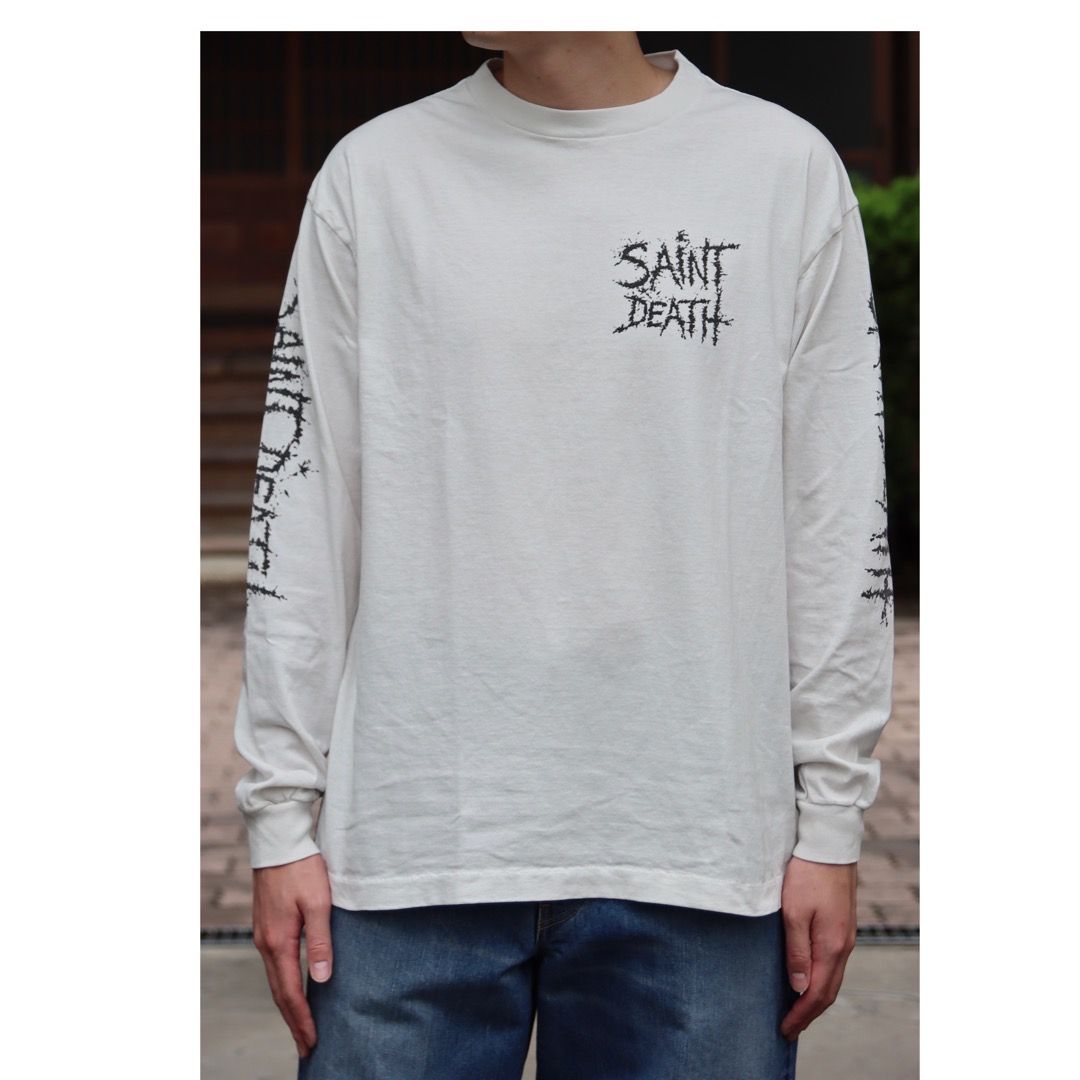 ©SAINT M×××××× LS TEE_SAINTDEATH(SM-A21-0000-020)WHITE style