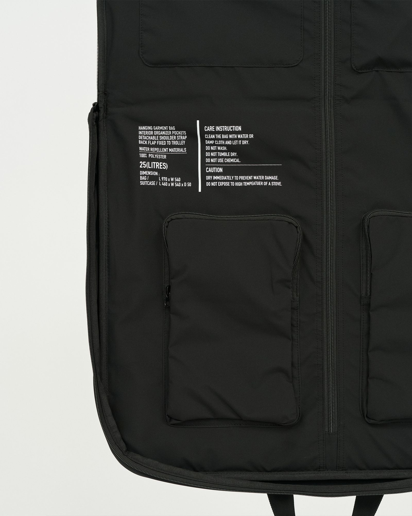 フレッシュサービス MULTI POCKET GARMENT BAG(FSP253-90065B)BLACK