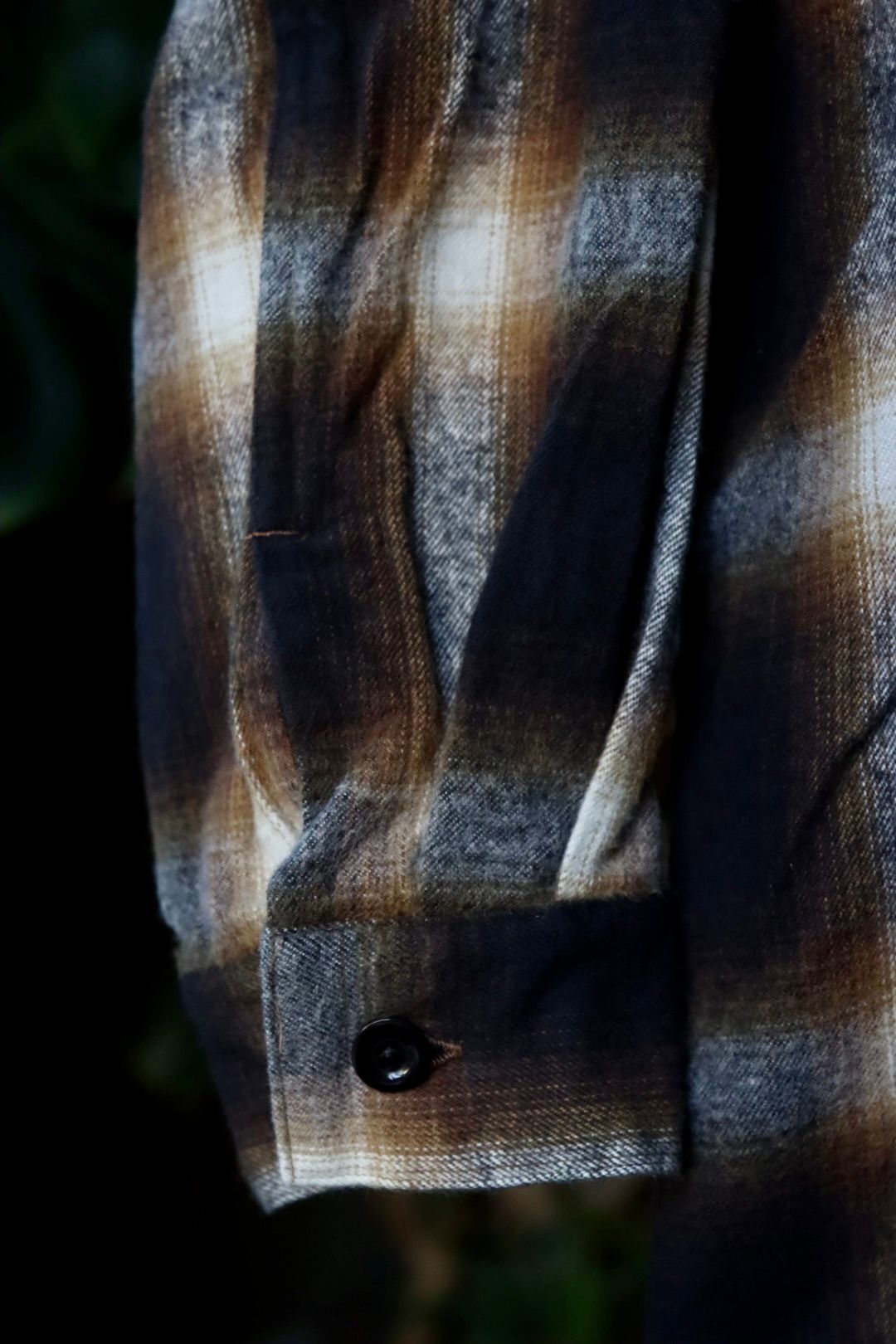 ETS.MATERIAUX / マテリオ22AW Ombre Check Flannel Shirts"BROWN"
