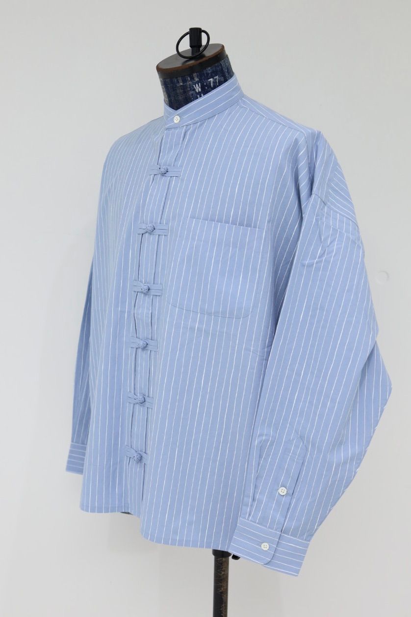 S.F.C 26SS エスエフシーCOTTON STRIPE KUNG FU SHIRT(SFCSS26S05)Sax☆1月24日(土)発売！