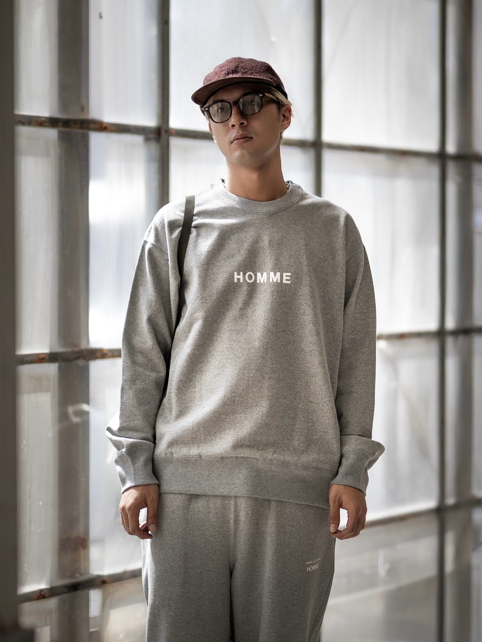 コムデギャルソンオム 26FW HOMMEプリントスウェット(HR-T104-051)T.GRAY☆10月2日(金)発売！