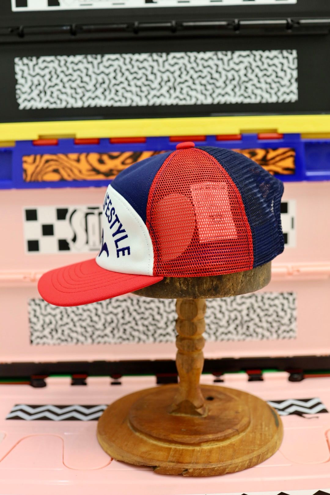 セントマイケル 26AW LIFE STYLE_MESH CAP(SM-MK1-0000-077)NAVY/RED☆7月6日(月)発売！