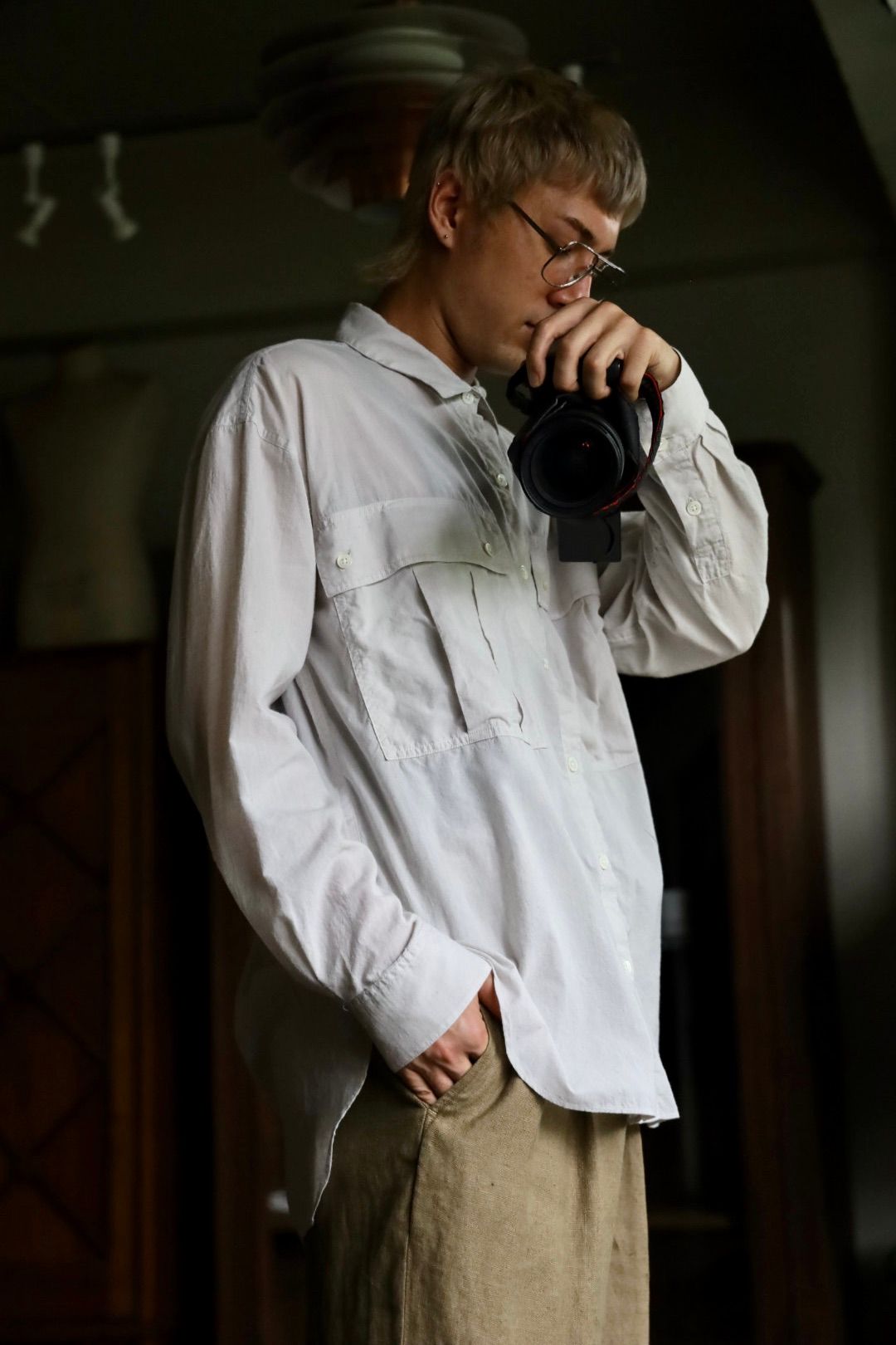 YOKE Linen Silk Kersey Double Breasted Blezer PICK UP STYLE