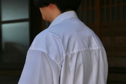 Dulcamara Broad Oversized S/S Regular Collar Shirt(GM212-50625B) style.2021.5.30