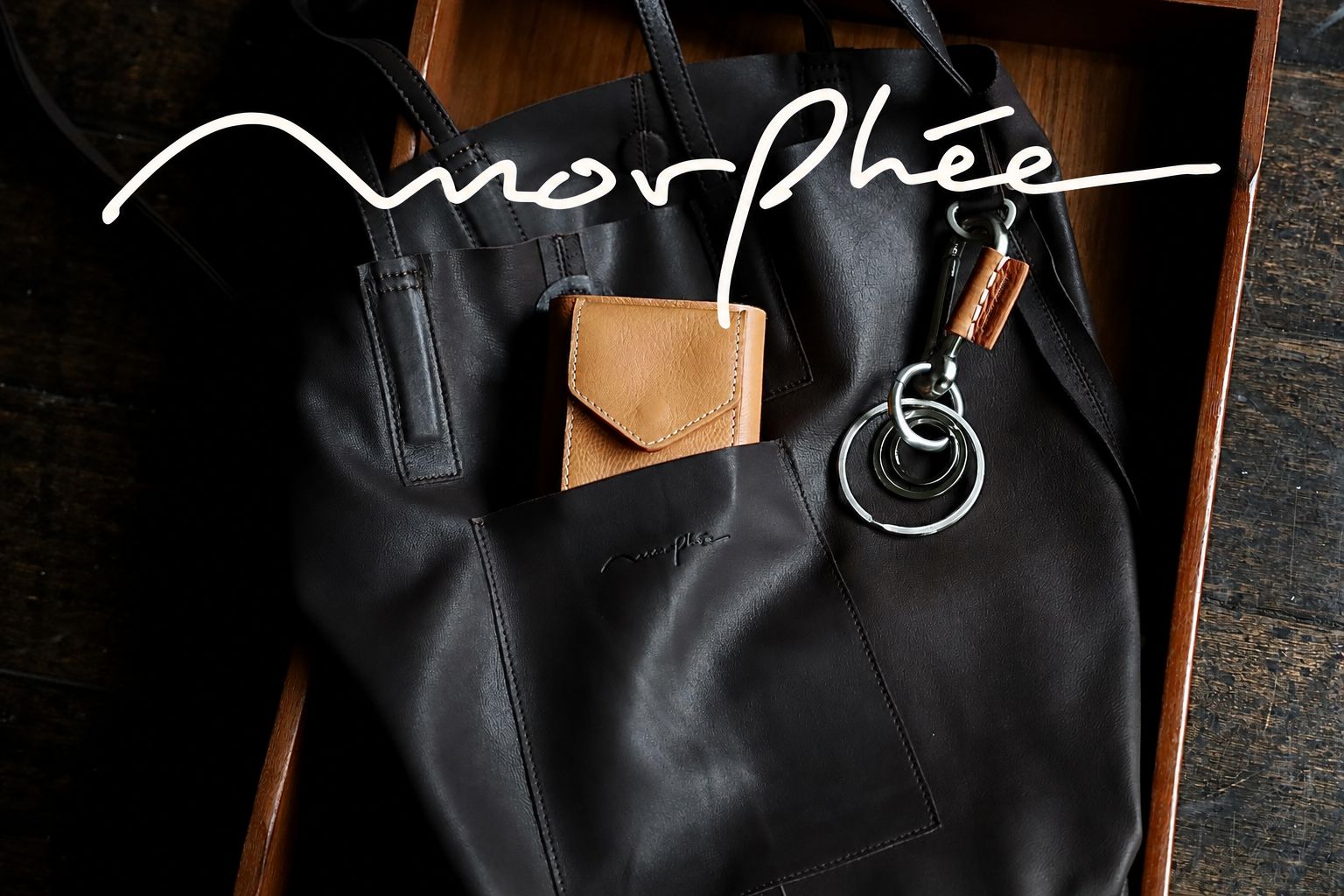 Morphee / モルフェトートバッグ 3WAY MIDIUM TOTE(LONG)DARK CHOCO☆再入荷！