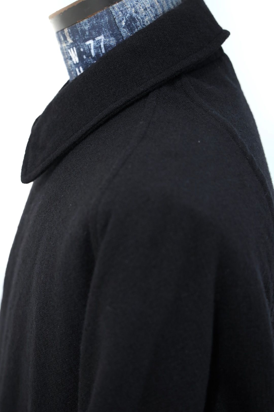 blurhms ブラームス Classic Wool Balmacaan Coat(BHS25F009)BlackNavy☆新作発売！