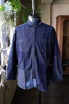 ファンダメンタル デニムシャツ<WOMENS FIT> DENIM SHIRT RINSE(FA25/SH11WR)INDIGO