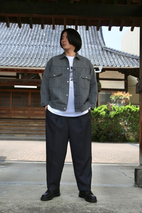 Graphpaper Colorfast Denim Blouson"GRAY"Style.2021.4.18.