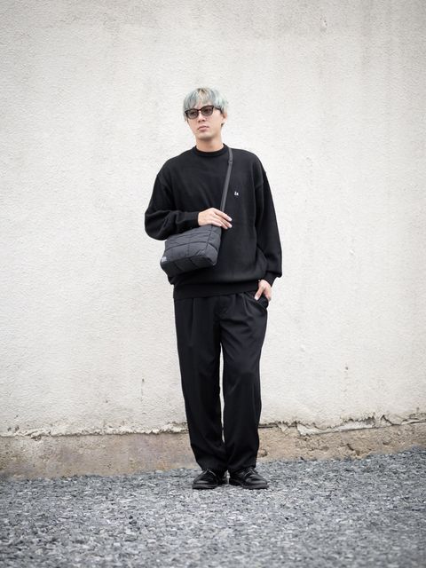 FreshService THERMAL JERSEY CREW NECK KNIT MARK STYLE