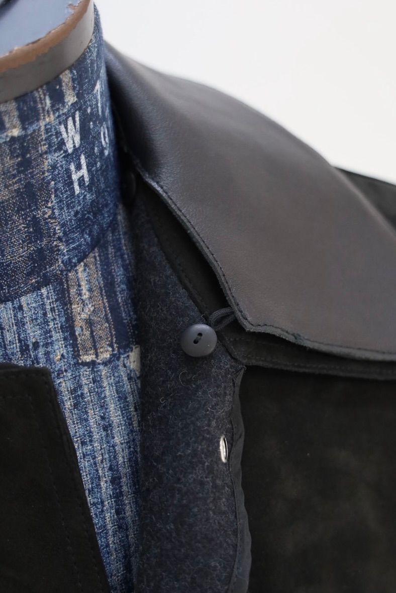 ヨーク 25FW Nuback Leather Coverall Jacket(YK25FW01019B)BLACK☆10月11日(土)新作発売！