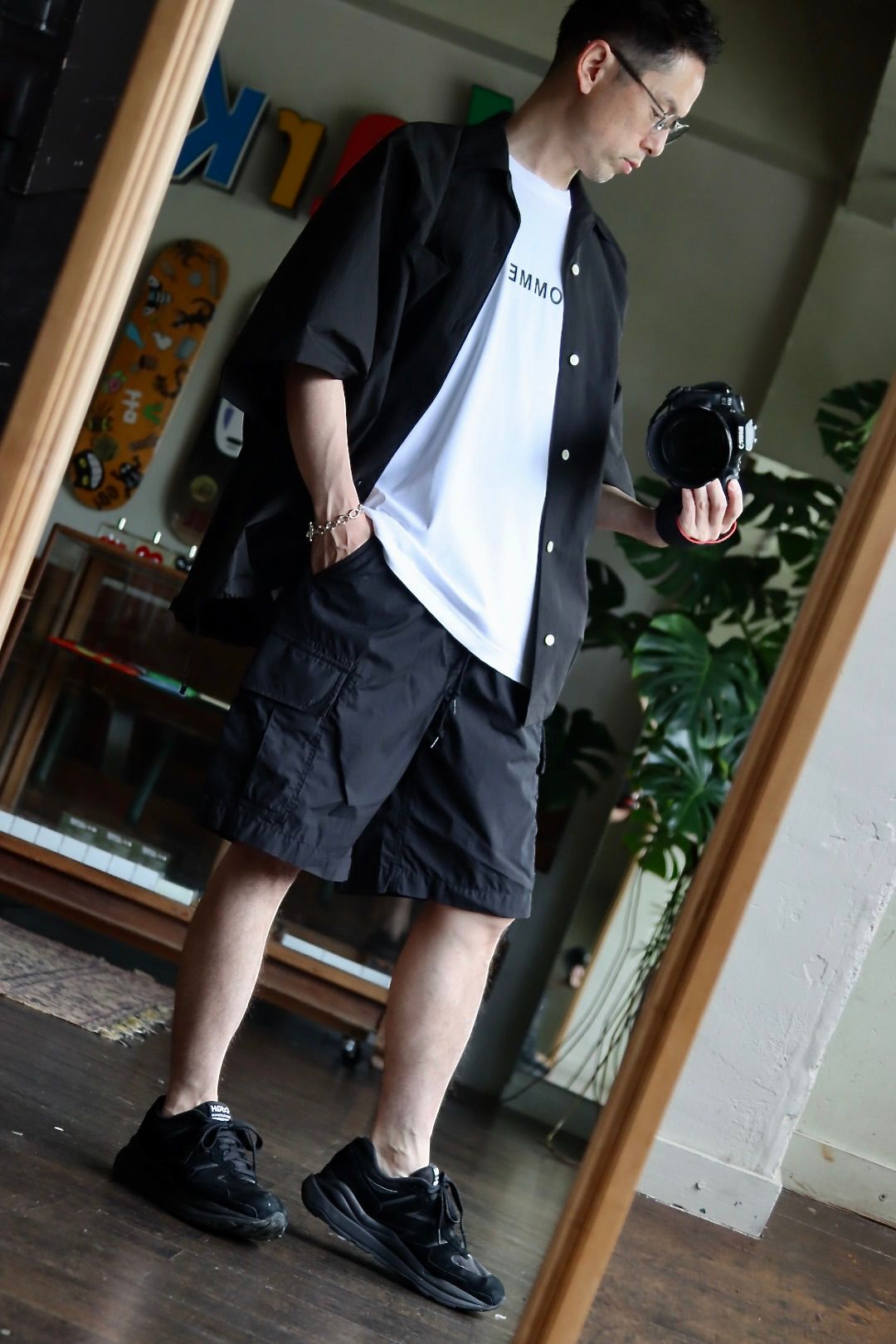 COMME des GARCONS HOMME ミリタリーカーゴショーツBLACKstyle.2022.5.7. | 2421 | mark