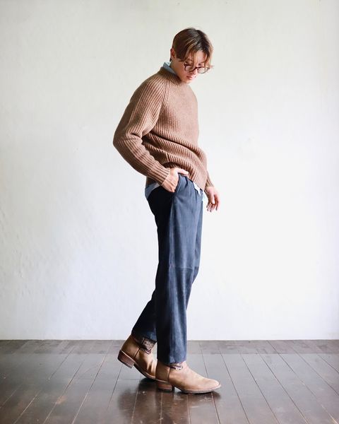 A.PRESSE 23AW Suede Trousersスタイル