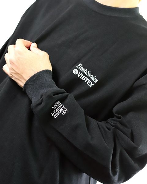 VIBTEX for FreshService 24SS  L/S CREW NECK TEE(BLACK) style 2024.5.17