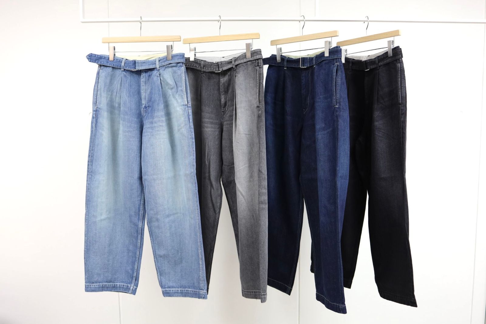 グラフペーパー Selvage Denim Belted Pants(GU261-40064DB)INDIGO_DARK FADE★1月24日(土)発売！