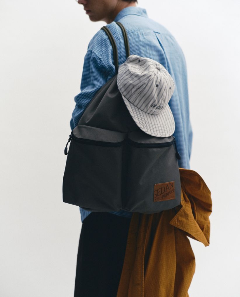 セダンオールパーパス SS26 Classic Logo Cotton Linen Cap(SD26S-CP04)Khaki Stripe☆3月20日(金)発売！