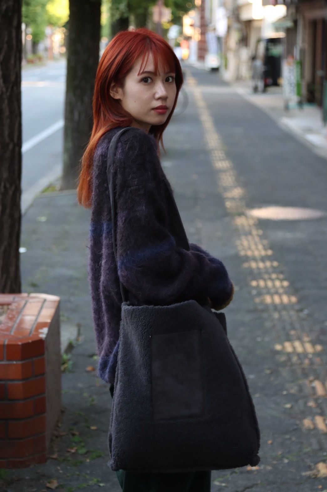 ヨーク22AW REVERSIBLE MOUTON BAG(YK22AW0400A)CHARCOAL