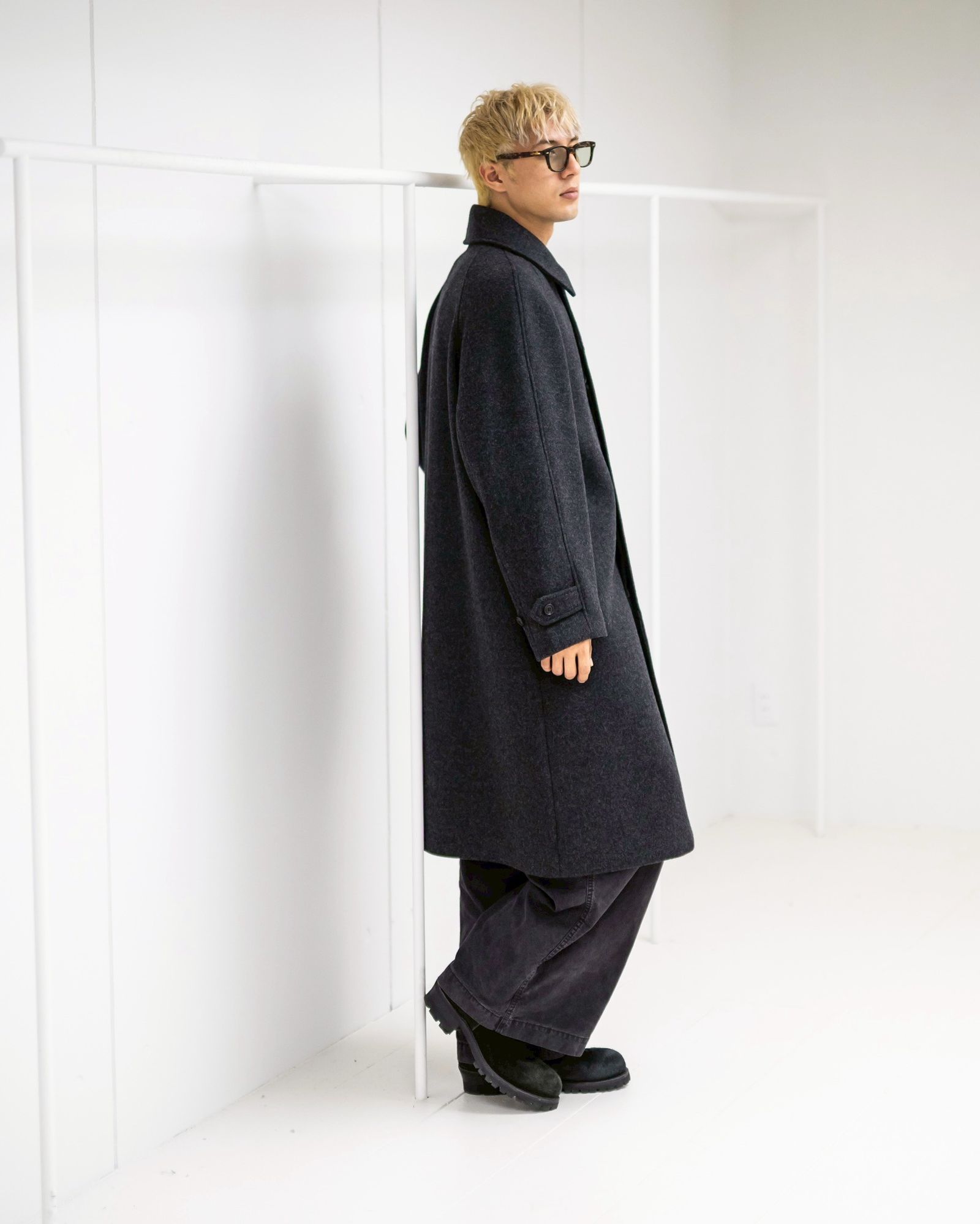 ANOTHER OFFICEアナザーオフィス Legacy Balmacaan Coat(AOEFCT003)Heather Charcoal☆11月6日(木)新作発売！