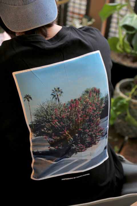 WIND AND SEA SEA "flower"PHOTO (SATIN) T-SHIRT(WDS-20S2-CS-07)"BLACK"style.2020.7.10.