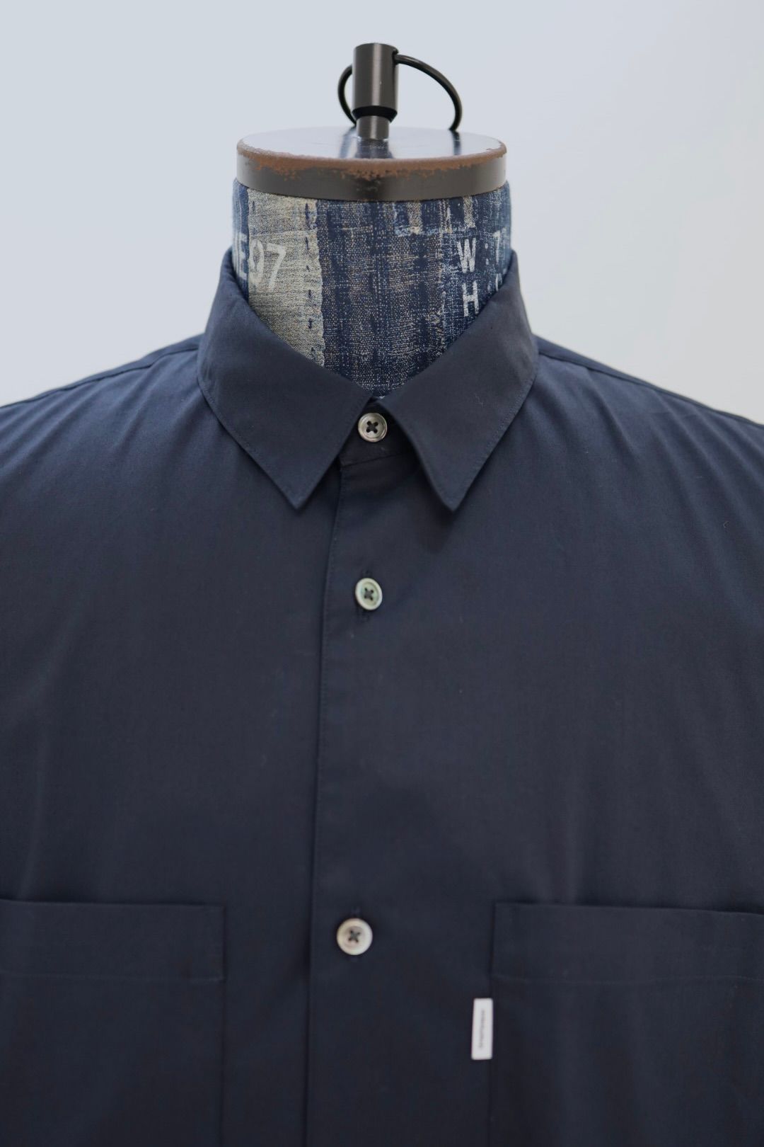 グラフペーパー 26SS Solotex Twill S/S Oversized Box Shirt(GM261-50159B)NAVY☆3月20日(金)発売！