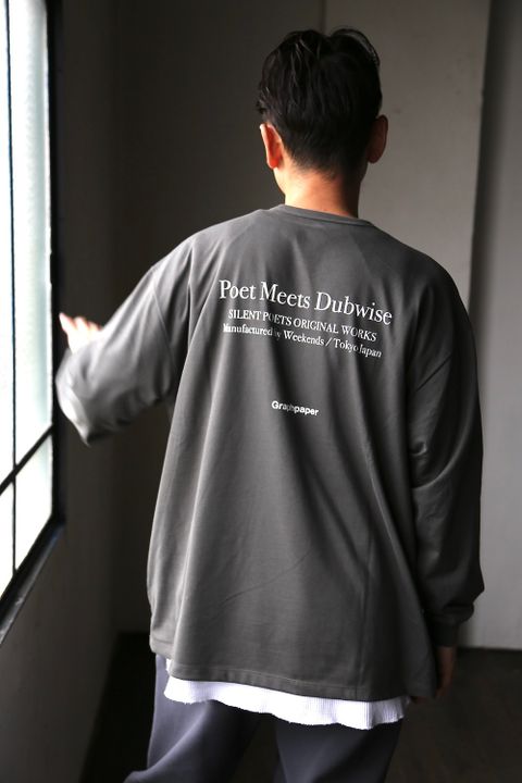 Graphpaper Poet Meets Dubwise for GP Jersey L/S Tee "SUN"GRAY style.2020.11.7.