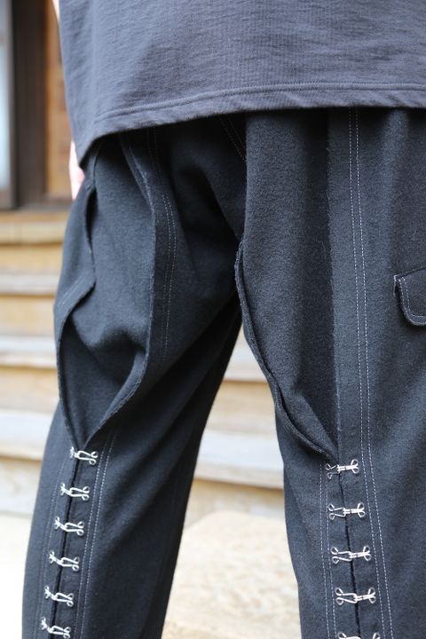yohji yamamoto Y-ホック付きPフラノ PANTS(HX-P32-118) style.2021.7.11