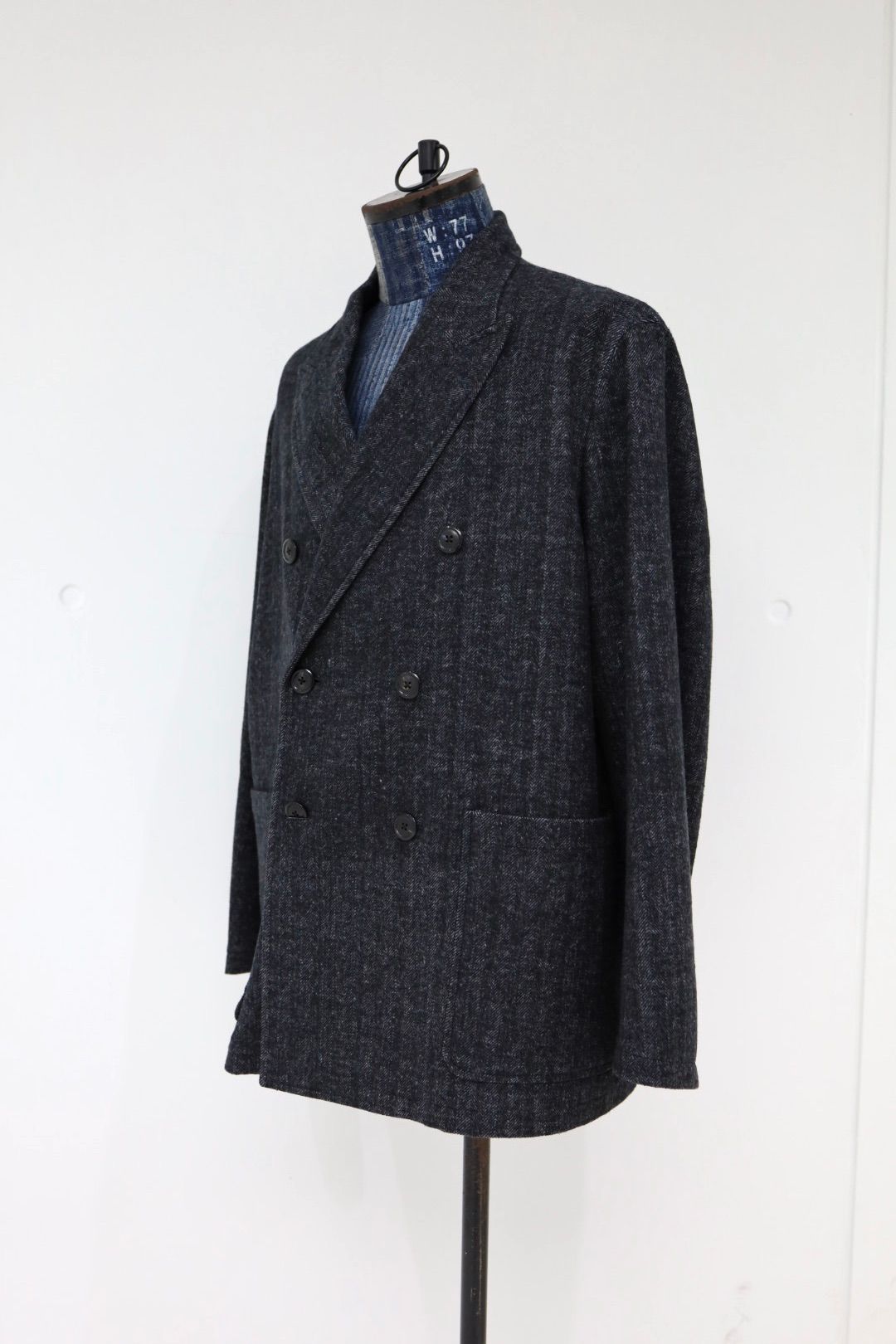 マーカ 26AW ヘビーシルクフランネル / リラックスドフィット W.B ジャケット(M26C19JK01C)HERRINGBONE☆新作発売！