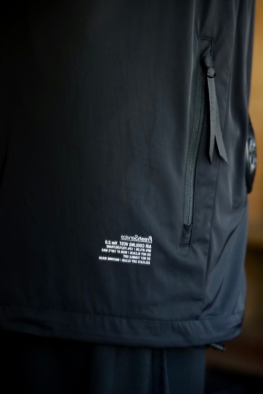 FreshService フレッシュサービス 26SS 空調服®︎ × FreshService "AIR COOLING VEST_Ver.2.0"BLACKスタイル