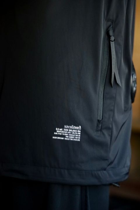 FreshService フレッシュサービス 26SS 空調服®︎ × FreshService "AIR COOLING VEST_Ver.2.0"BLACKスタイル