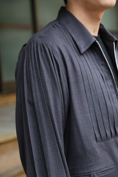MATSUFUJI Flannel Check Pleats Jacket(M213-0301) style.2021.7.3.