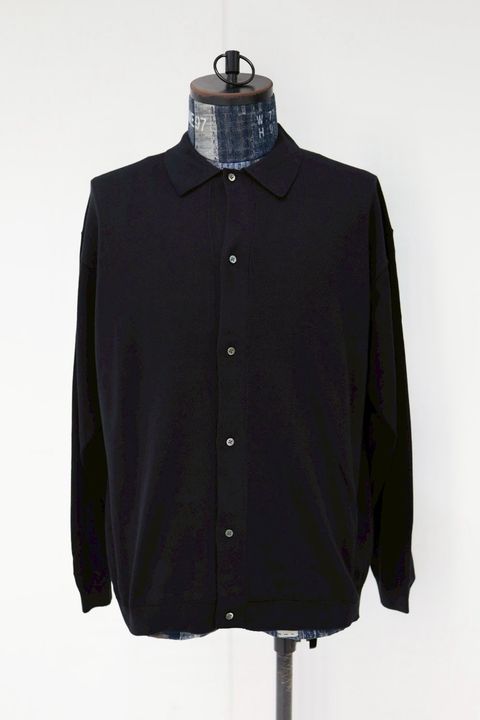 グラフペーパー26SS Suvin High Gauge Knit Oversized L/S Shirts (GU261-80263B)BLACK☆1月17日(土)発売！