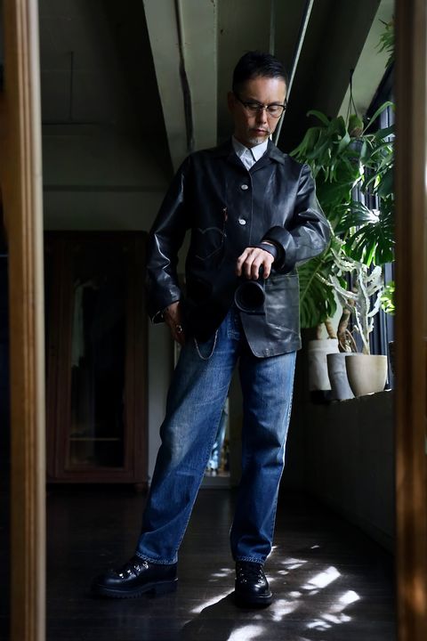 eYe JUNYA WATANABE MAN Levi’s Wネームレザージャケットスタイル2024.9.20.