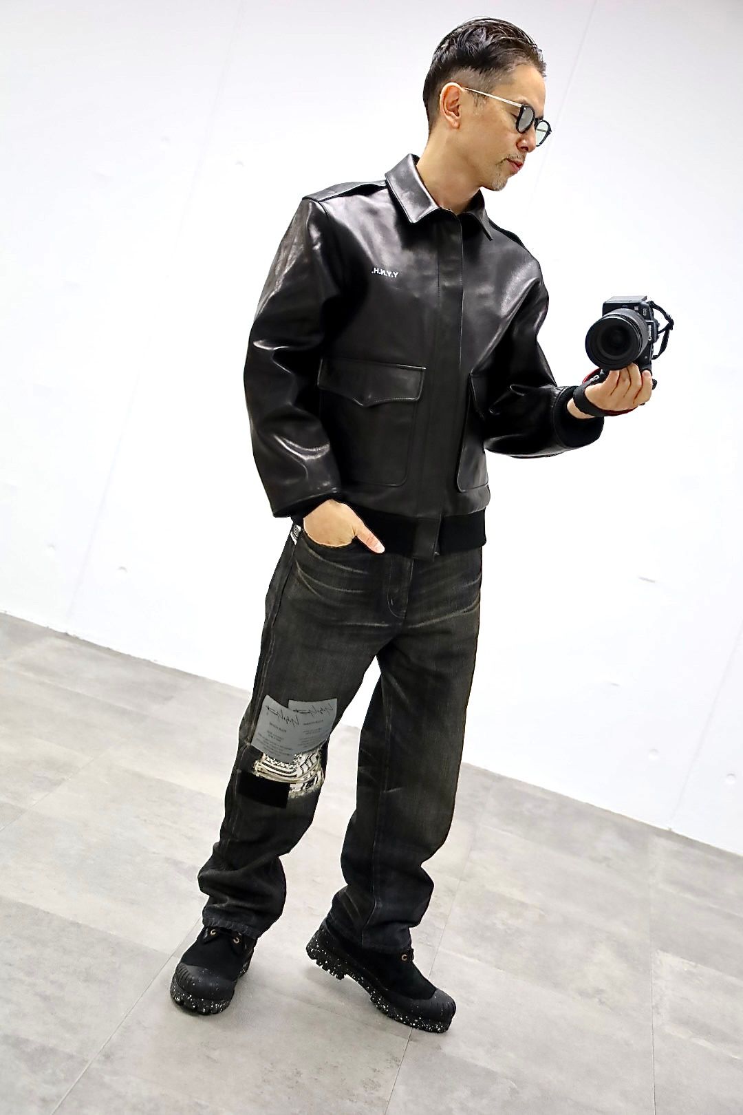 Yohji Yamamoto × NEIGHBORHOOD ホースレザージャケットスタイル