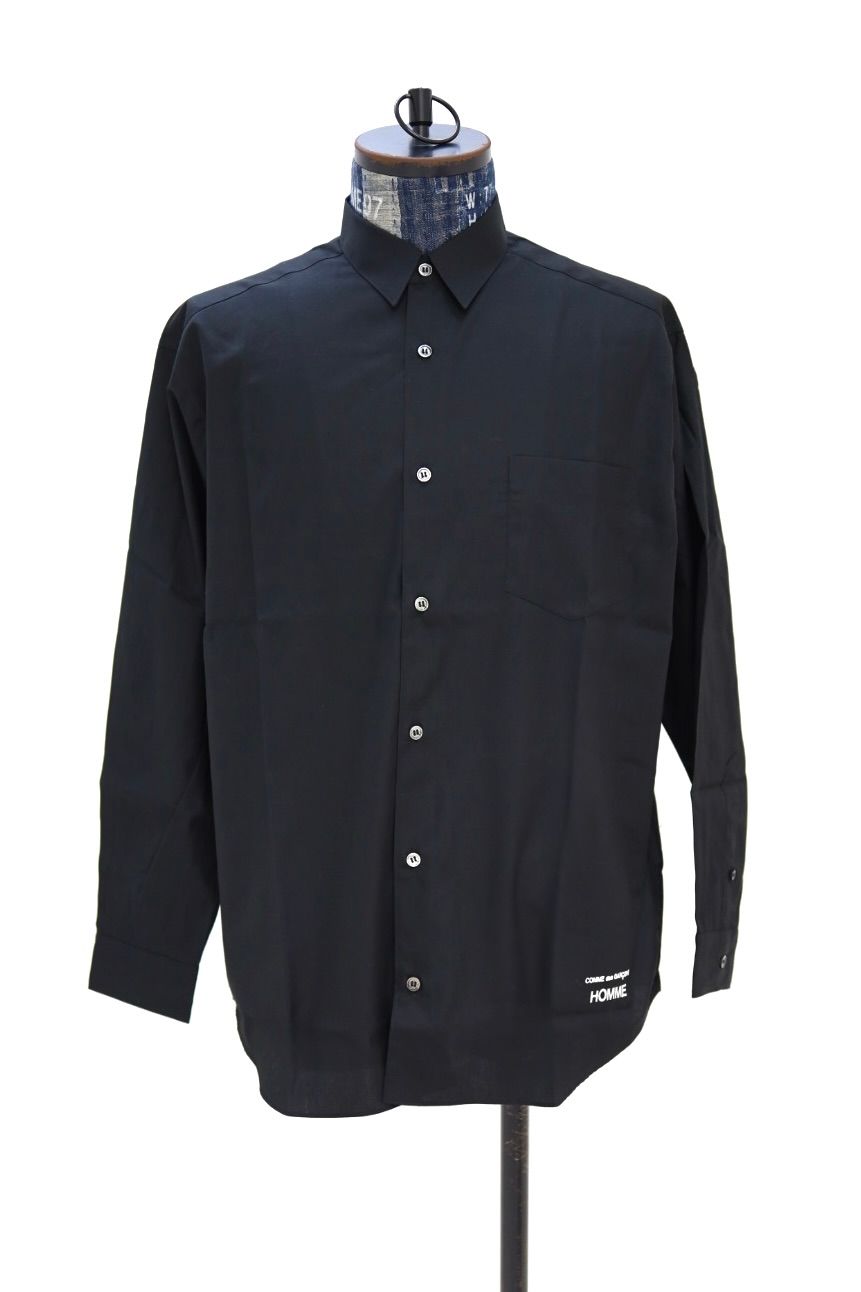 コムデギャルソンオム 綿ブロードL/Sシャツ(HQ-B102-051)BLACK☆2月6日(金)発売！