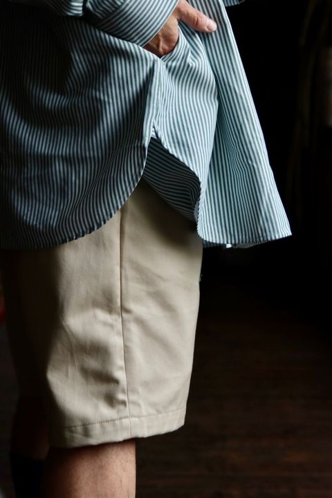 FreshService DRY OXFORD CORPORATE L/S B.D. SHIRT"GREEN STRIPE"スタイル