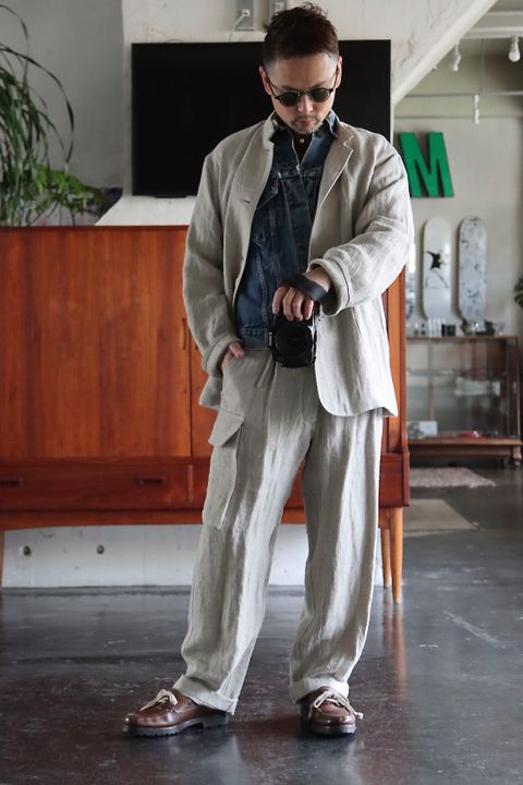blurhms  22SS Linen Twill 5P Easy Pants"Natural"style.2022.2.8.