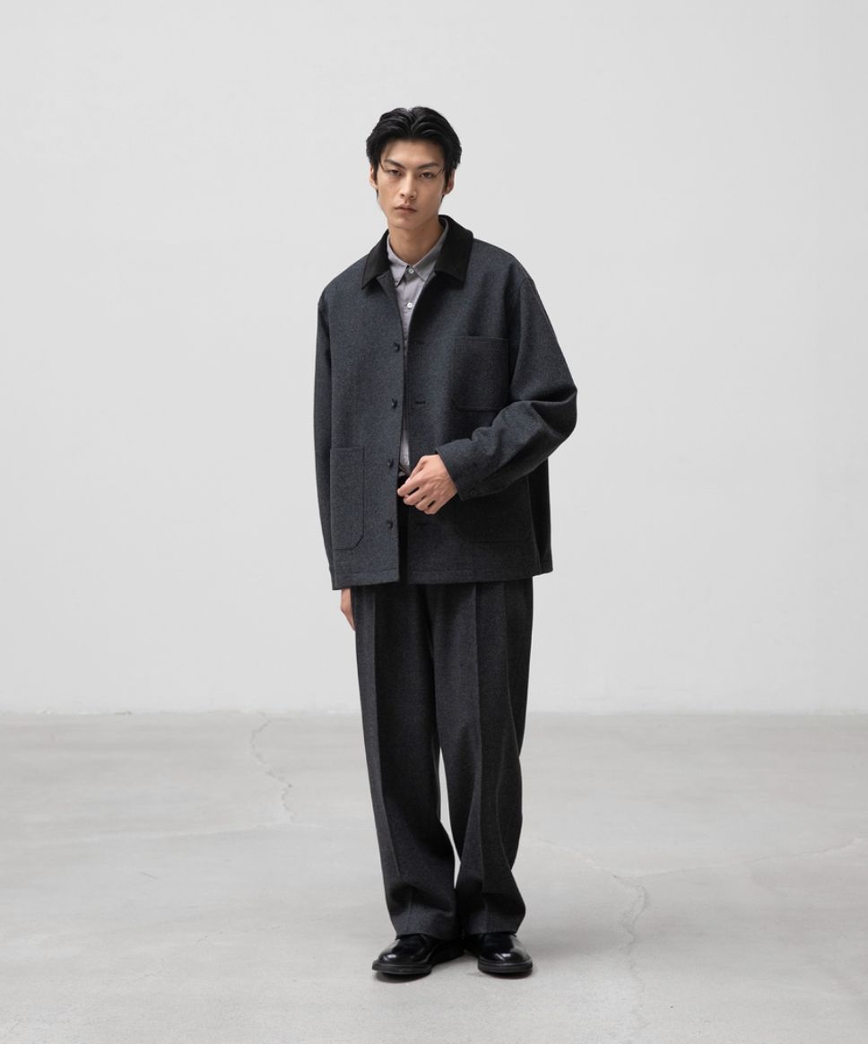 ANOTHER OFFICEアナザーオフィス Santiago Mild Slacks(AOEFPT008)Heather Charcoal☆10月10日(金)新作発売！