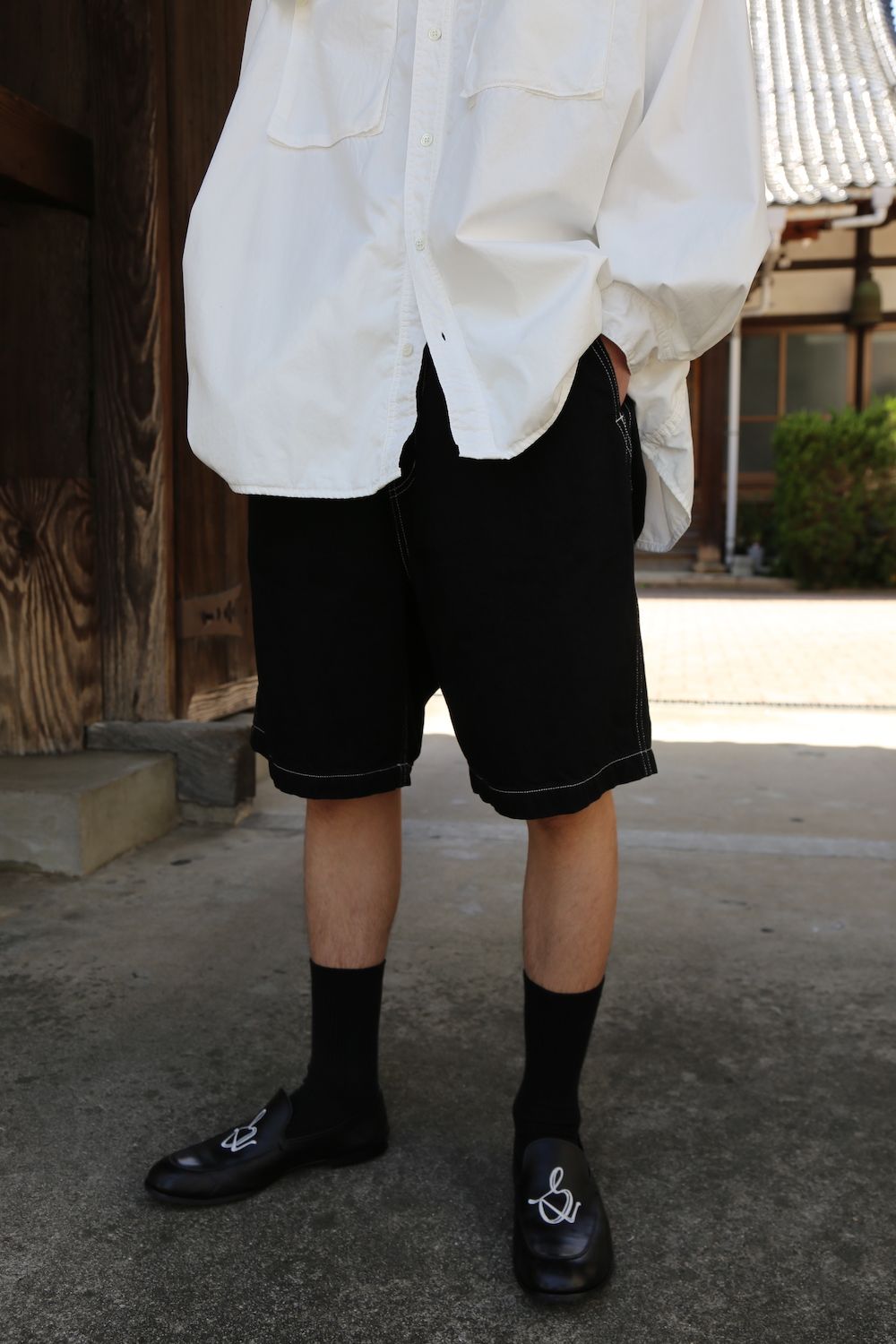 Graphpaper Garment Dyed Poplin Umbrella Yoke Shirt(GM211-50032) style. 2021.04.26.