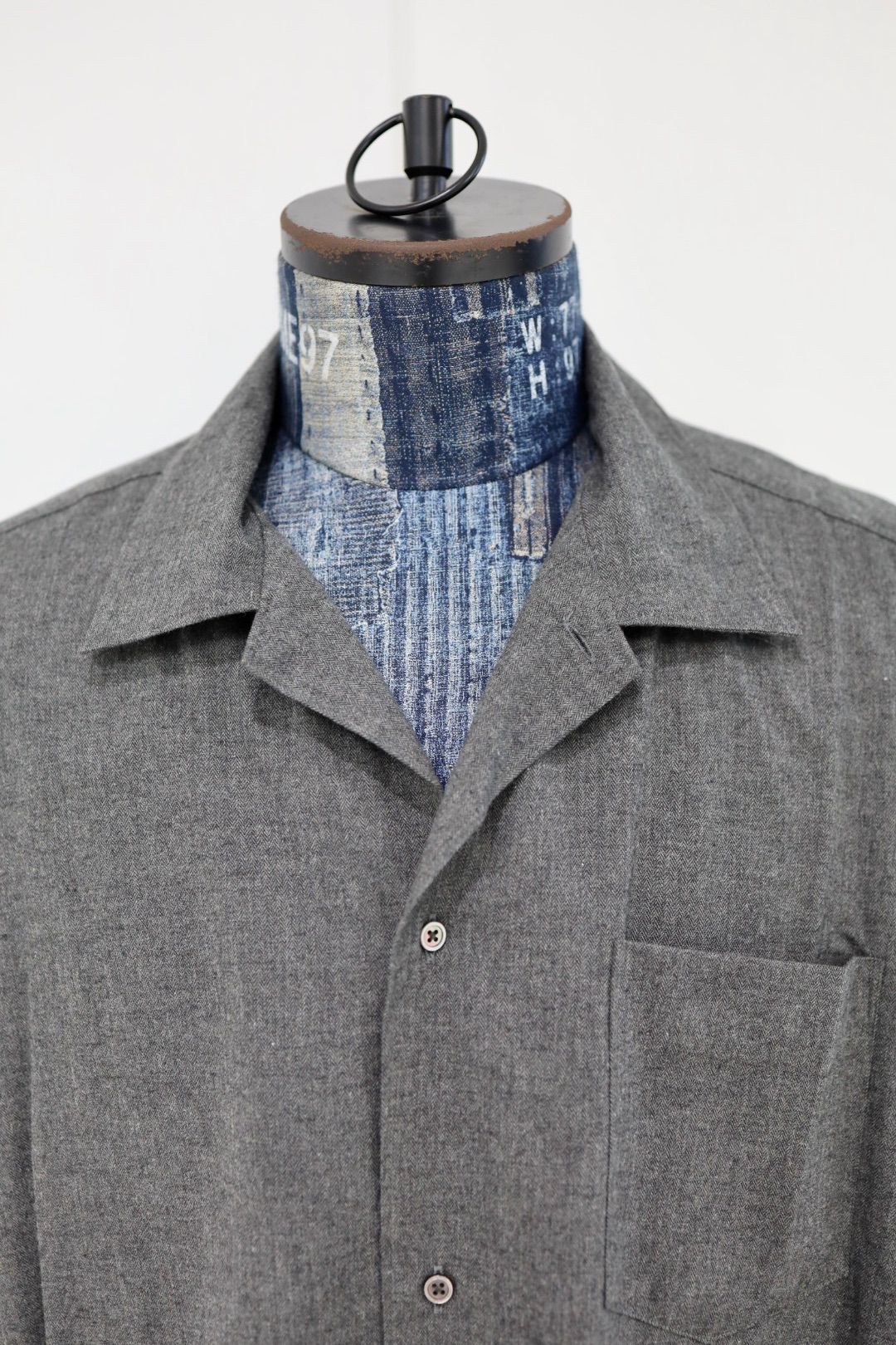 グラフペーパー 25AW SIDOGRAS Cotton Herringbone Flannel Sleeping Shirt(GM254-50044)GRAY☆10月25日(土)発売！