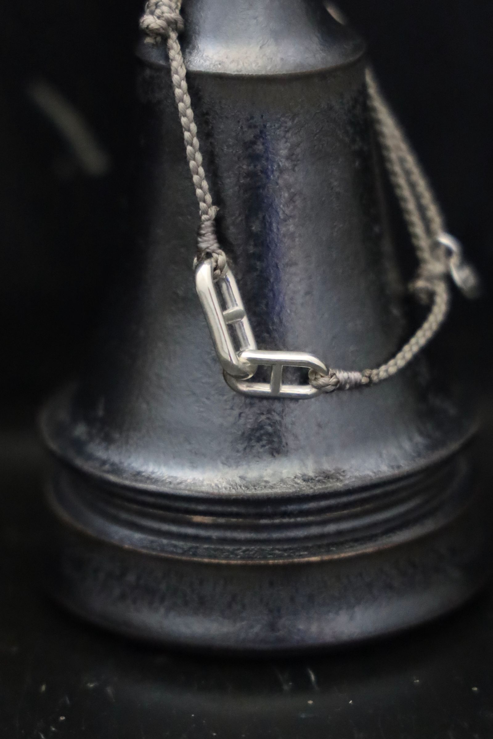 XOLO JEWELRY ショロジュエリー / Anchor Link Silk Code Bracelet-Silver- (XOCB004)GRAY☆6月17日発売！