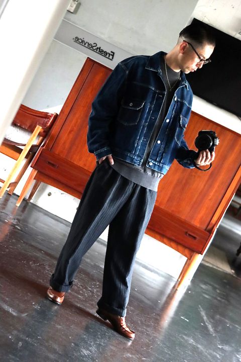 A.PRESSE アプレッセ22FW 2nd Type Denim Jacket スタイル1.2022.8.11.