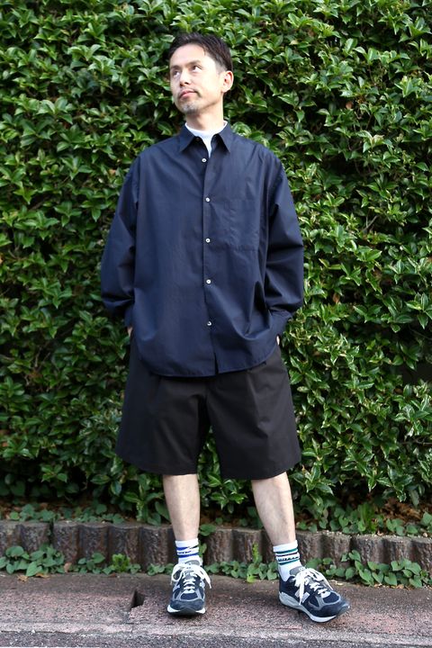 Graphpaper Stretch Typewriter Wide Tuck Chef Shorts style.2021.6.14.