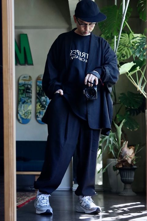 S.F.C 23FW TAILORED SHIRT JACKET"BLACK"スタイル