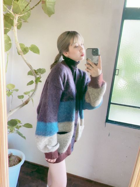 YOKE 新作MOHAIR BORDER CARDIGAN style.2023.8.28