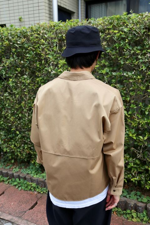 JieDa T/C FLAP SHIRT "BEIGE"Style.2020.9.20.