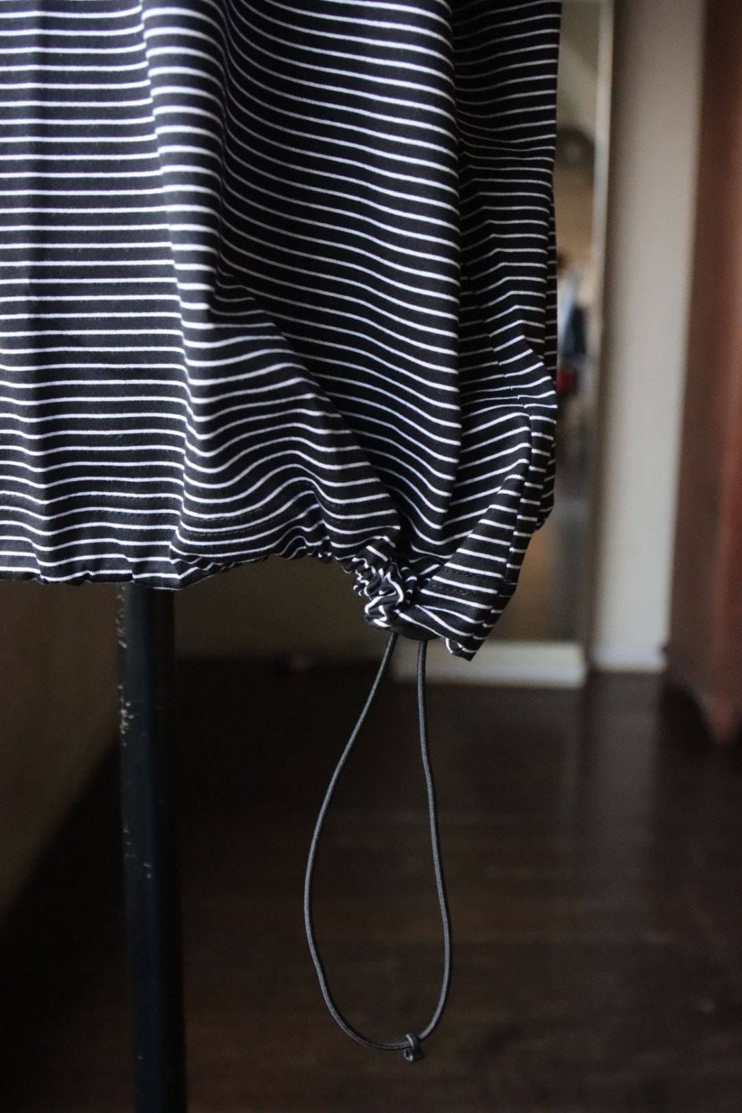 イズネス24SS BALLOON BORDER SHORT SLEEVE T-SHIRT(31SSSH05-3)BLACK×WHITE BORDER