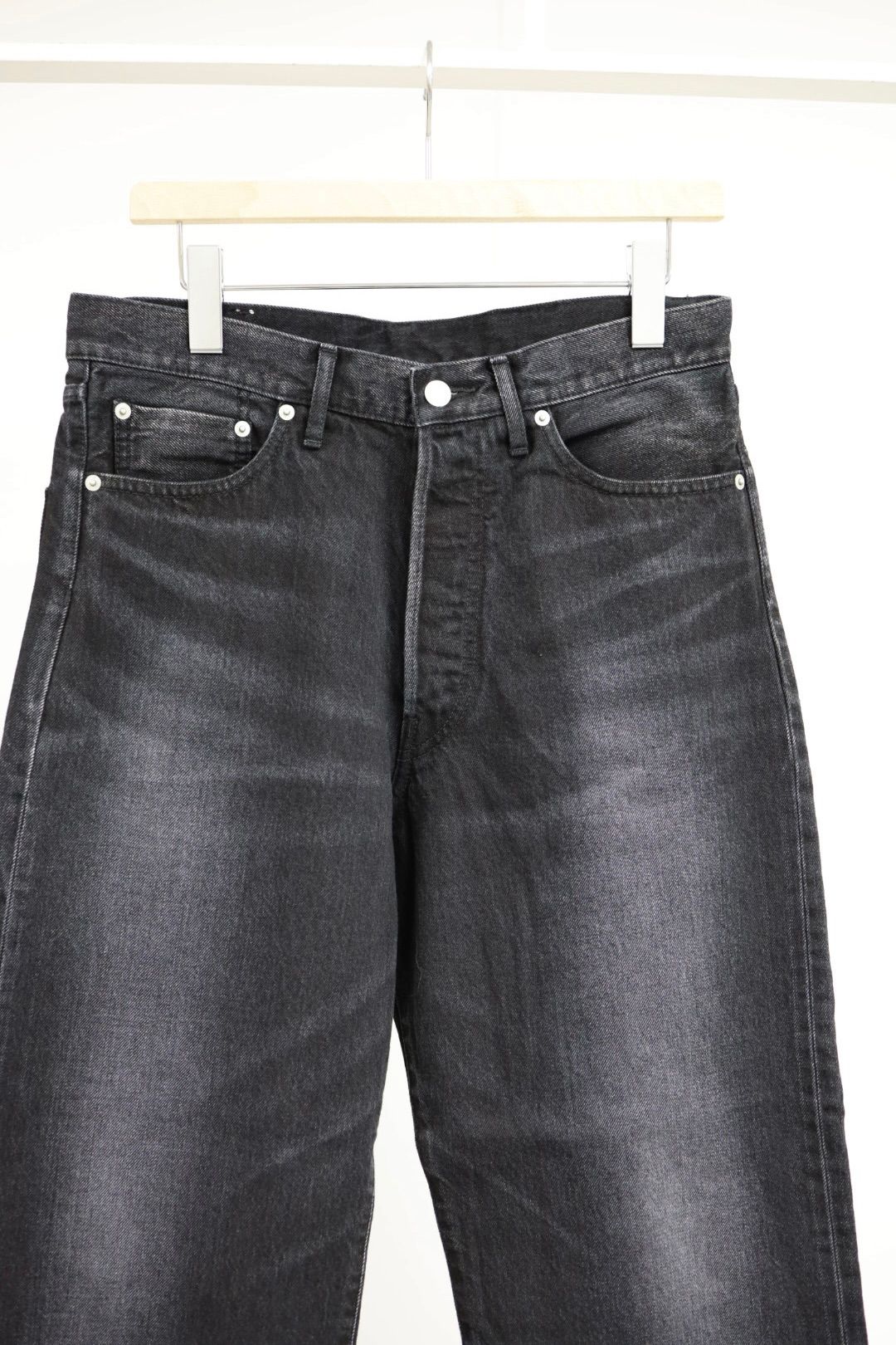 グラフペーパー Selvage Denim Five Pocket wide Straight Pants(GU261-40059DB)BLACK_DARK FADE★1月24日(土)発売！